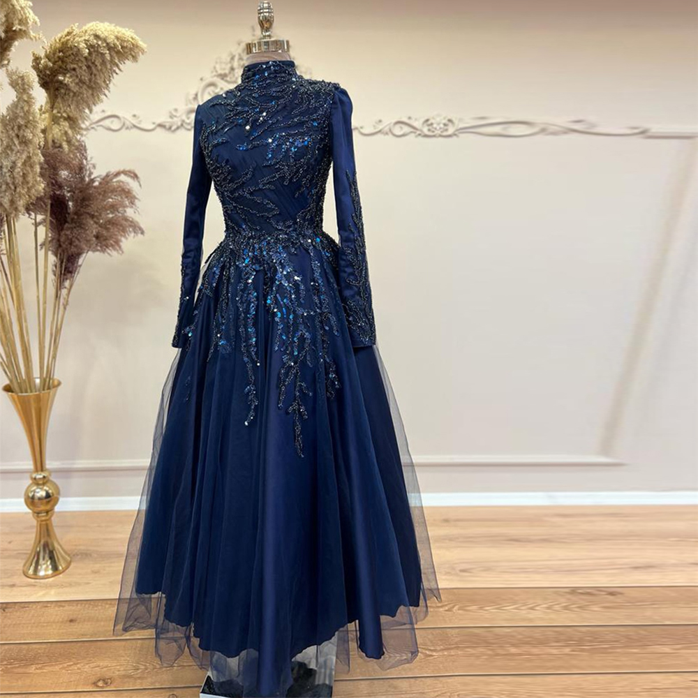 Women Formal Wear Dubai - Beads Ankle Length A Line Prom