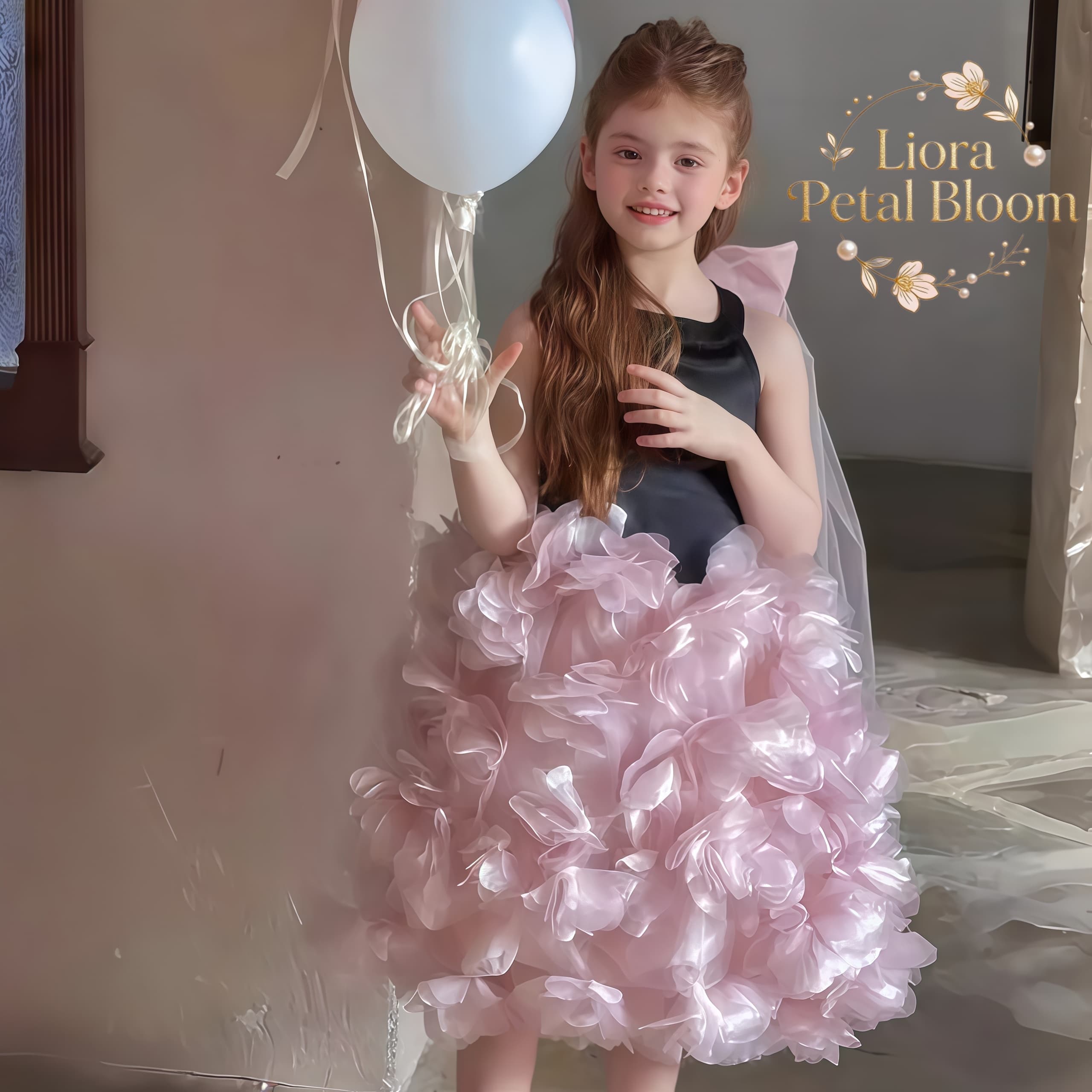 Formal Wear Gowns For Women - Girls' Black Floral Tulle Dress Girls'