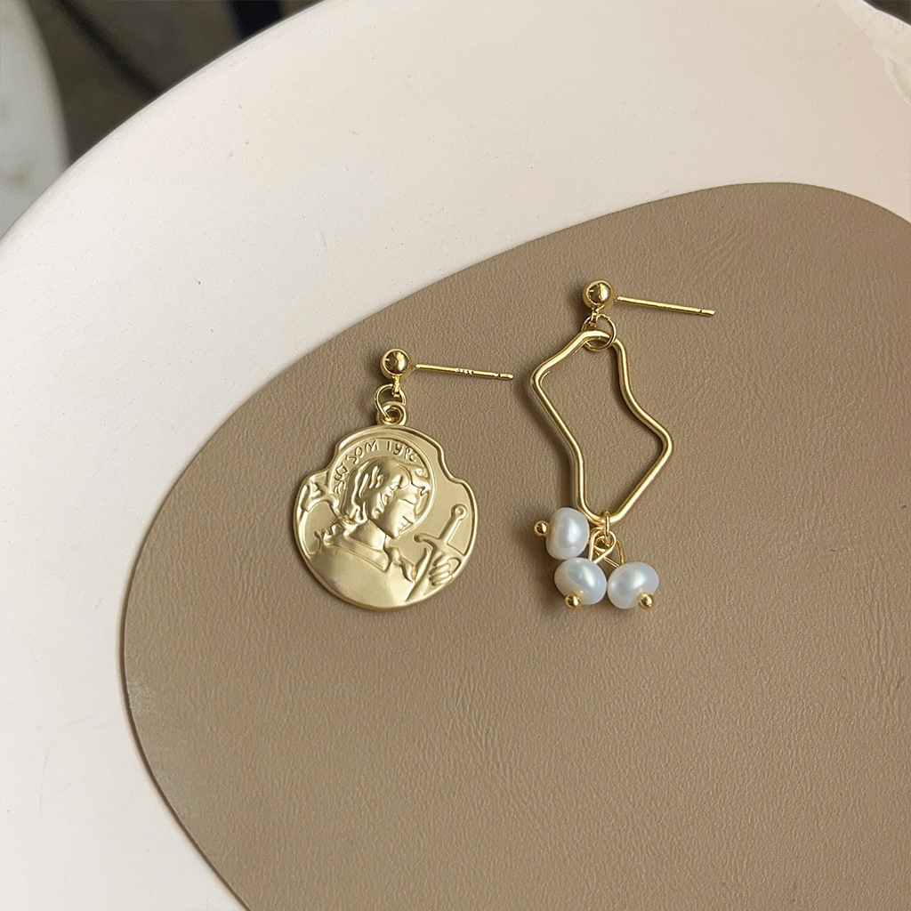 DIY accessories Baroque style  - Pearl Earring Stud บทวิจารณ์และราคา