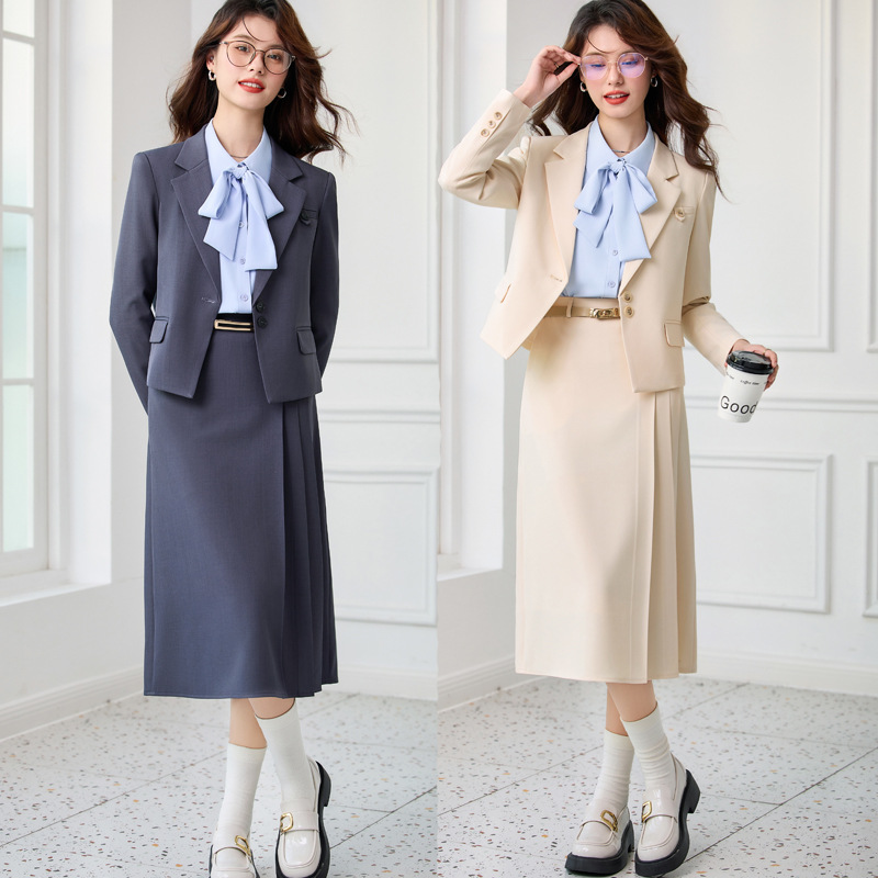 Gray women's suit set for spri - Women'S Formal Wear Petite บทวิจารณ์และราคา