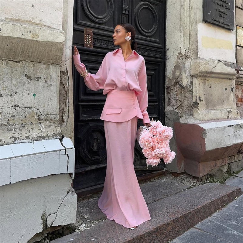 Autumn Pink Black Women Suit S - Formal Wear Gowns For Women บทวิจารณ์และราคา