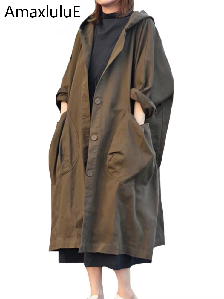Amax luluE 2024 Autumn Womens  - Trench Coat Formal บทวิจารณ์และราคา