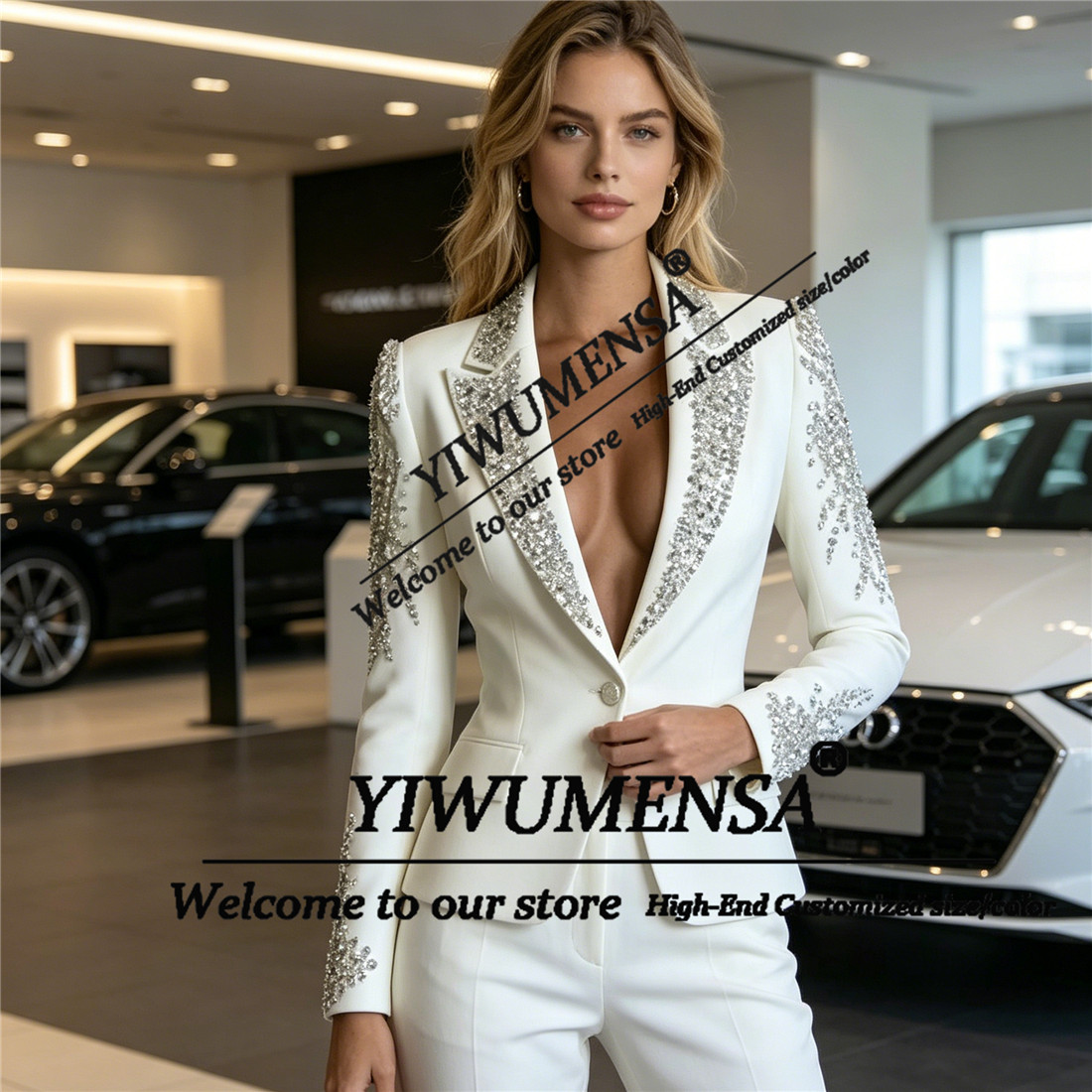 Luxury Women Suits 2 Pieces Se - Blazer Set Women Formal บทวิจารณ์และราคา