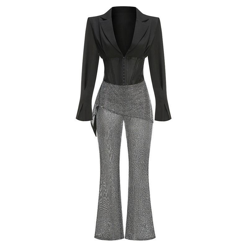 Luxury Crystals Women Suit Set - Women Luxury Formal Wear บทวิจารณ์และราคา