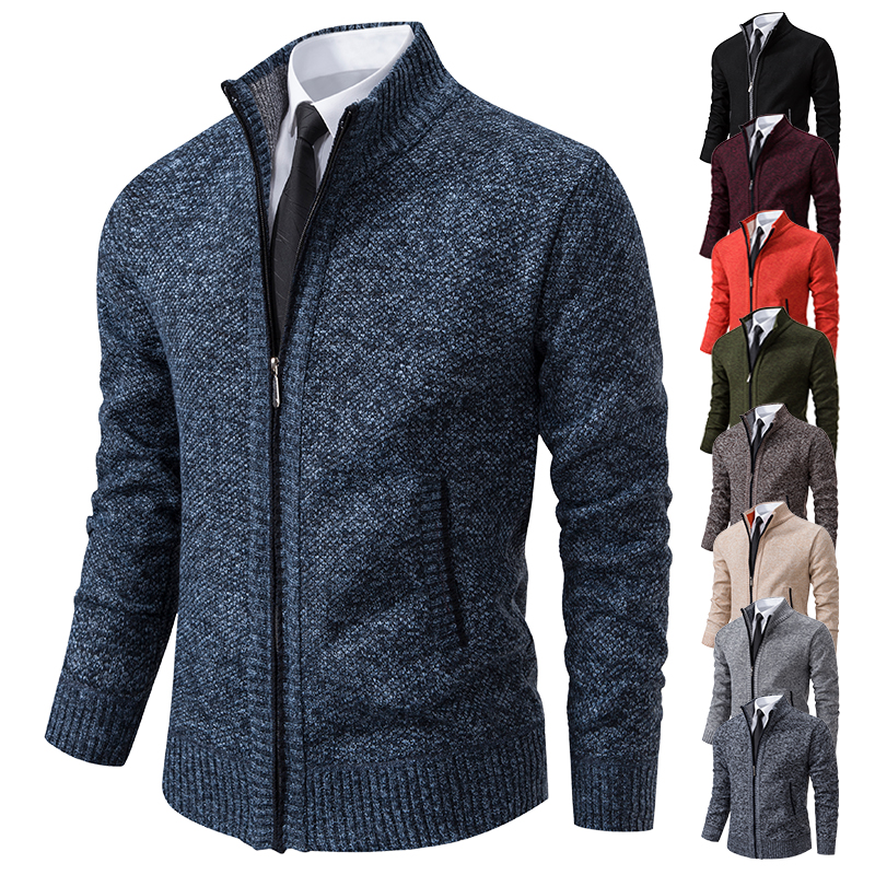 Mens Sweater Cardigan Knit Jac - Cashmere Sweater Formal บทวิจารณ์และราคา