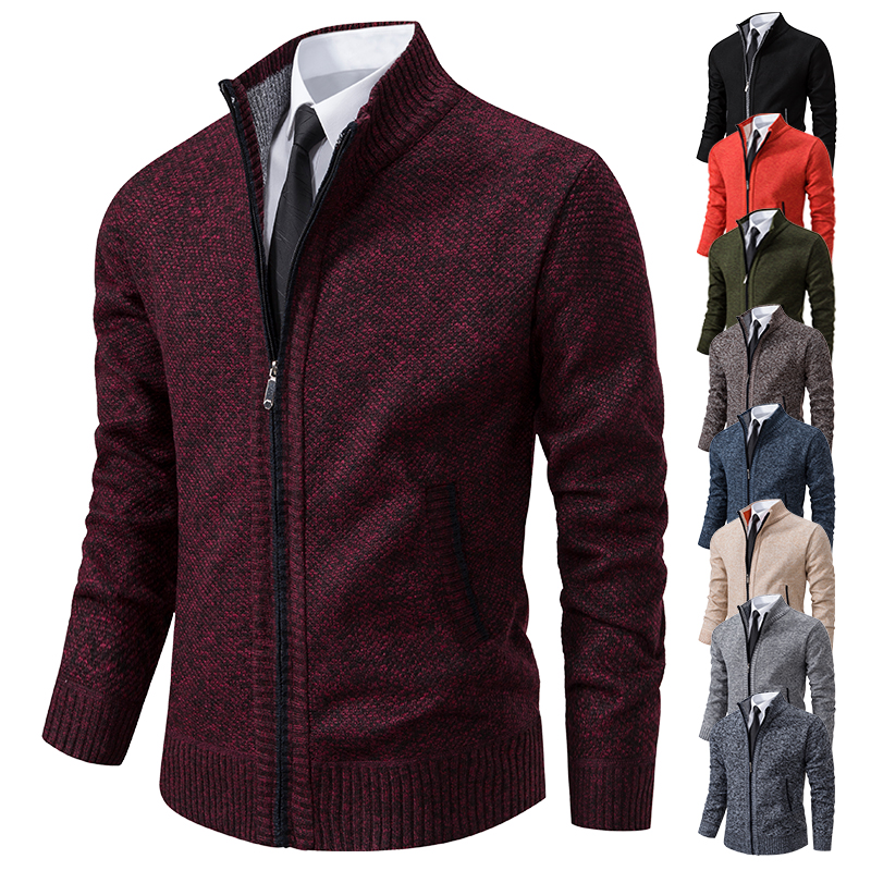 Mens Sweater Cardigan Knit Jac - Cashmere Sweater Formal บทวิจารณ์และราคา