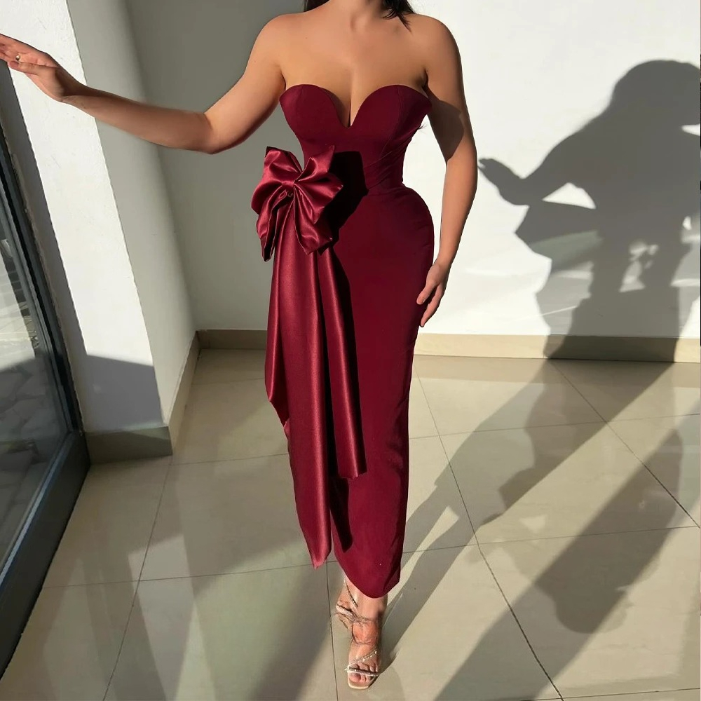 Fancy Bowknot Prom Dress Strap - Women Formal Wear Dubai บทวิจารณ์และราคา