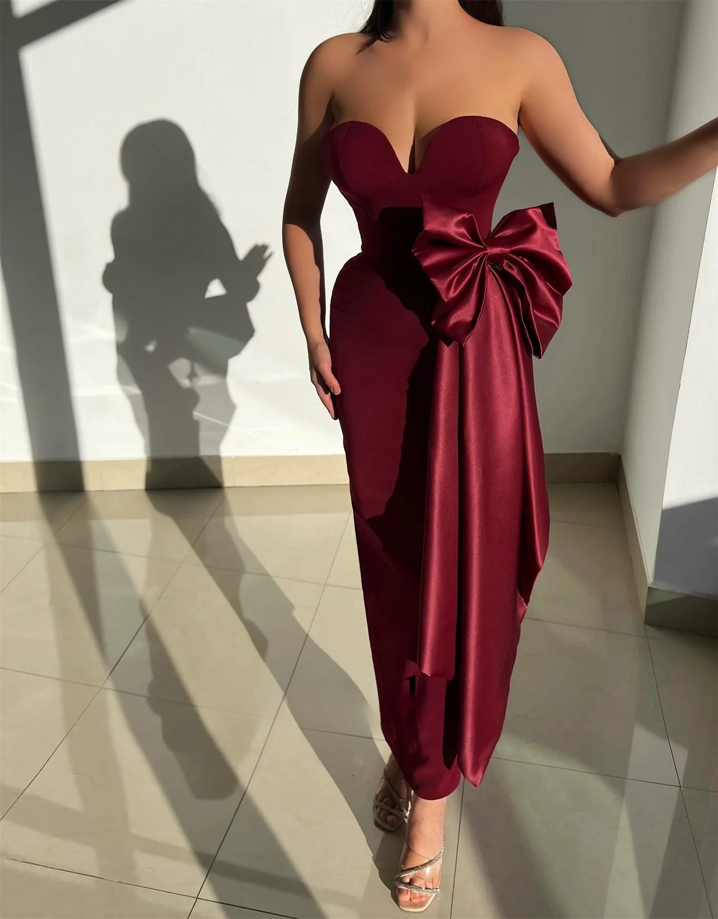 Fancy Bowknot Prom Dress Strap - Women Formal Wear Dubai บทวิจารณ์และราคา