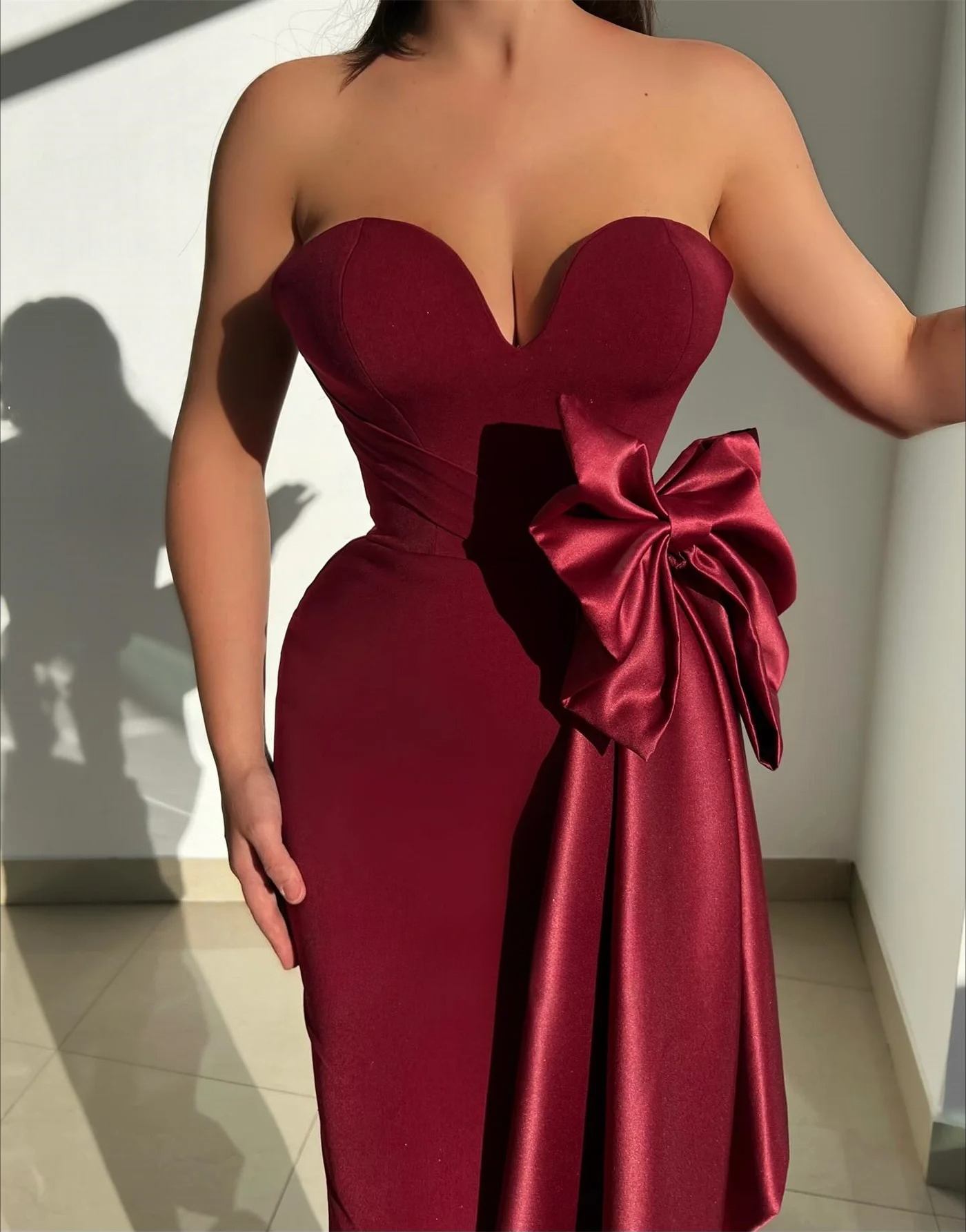 Fancy Bowknot Prom Dress Strap - Women Formal Wear Dubai บทวิจารณ์และราคา