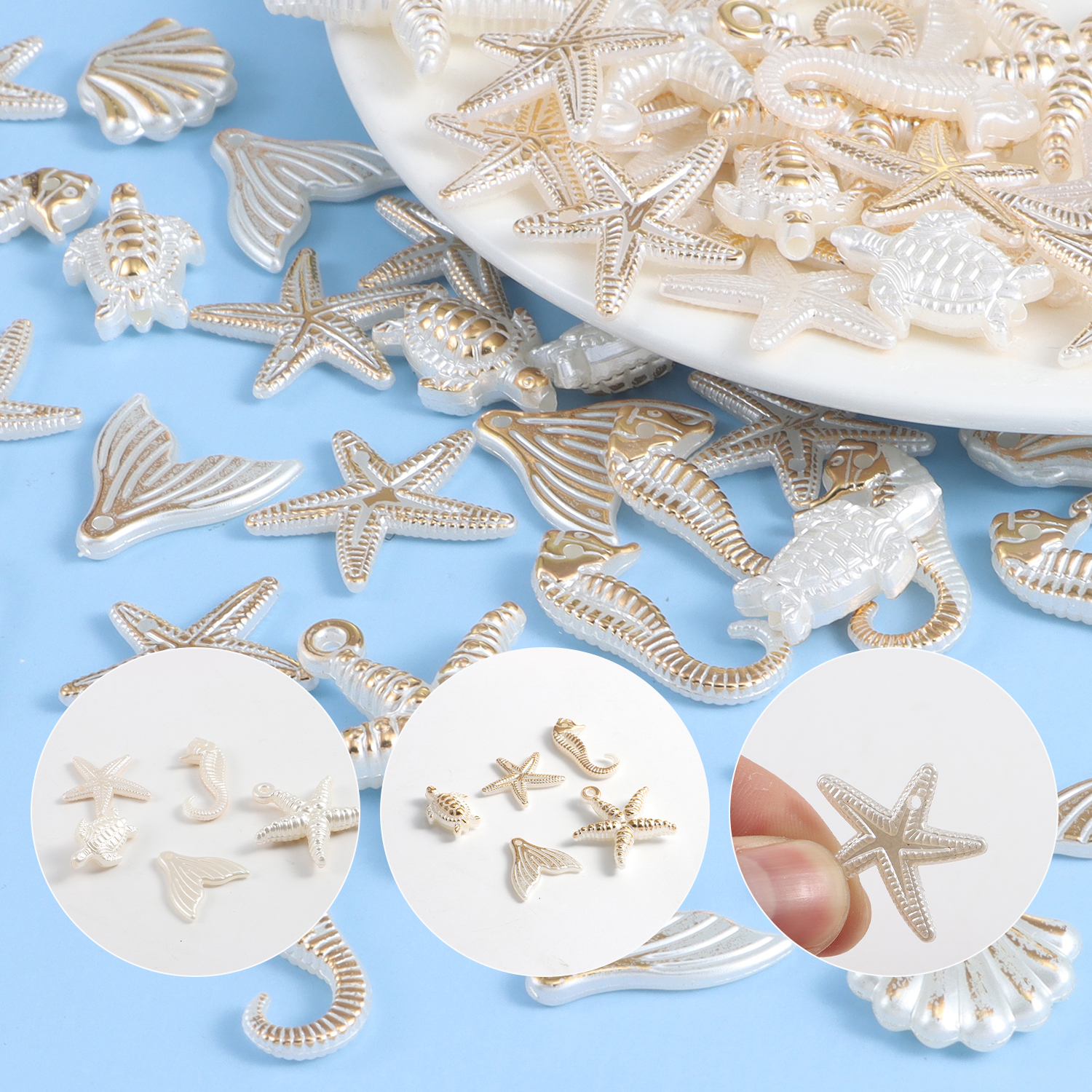 30 pieces of ocean series rand - Pearl Earring Stud บทวิจารณ์และราคา