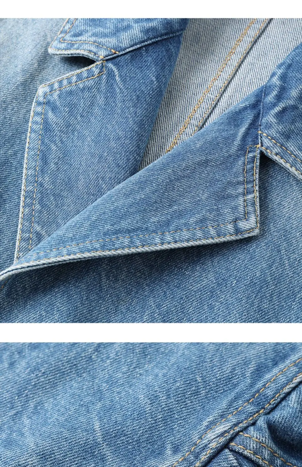 Blue Washed Retro Denim Jacket - Unique Women'S Formal Wear บทวิจารณ์และราคา