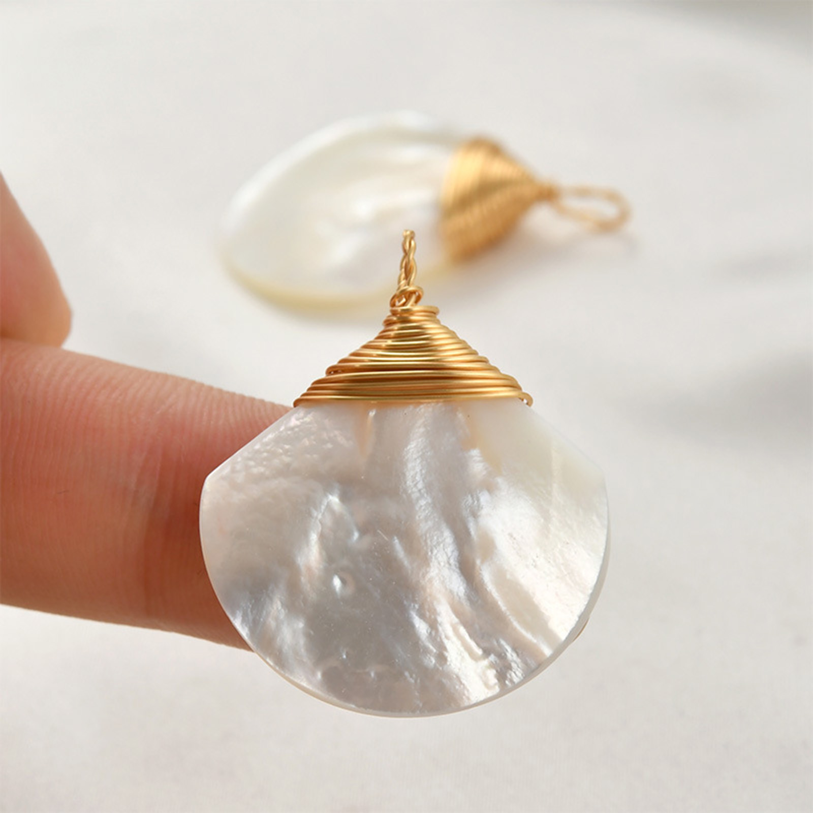 1pc Brass Charms Gold Color Wi - Pearl Earring Stud บทวิจารณ์และราคา