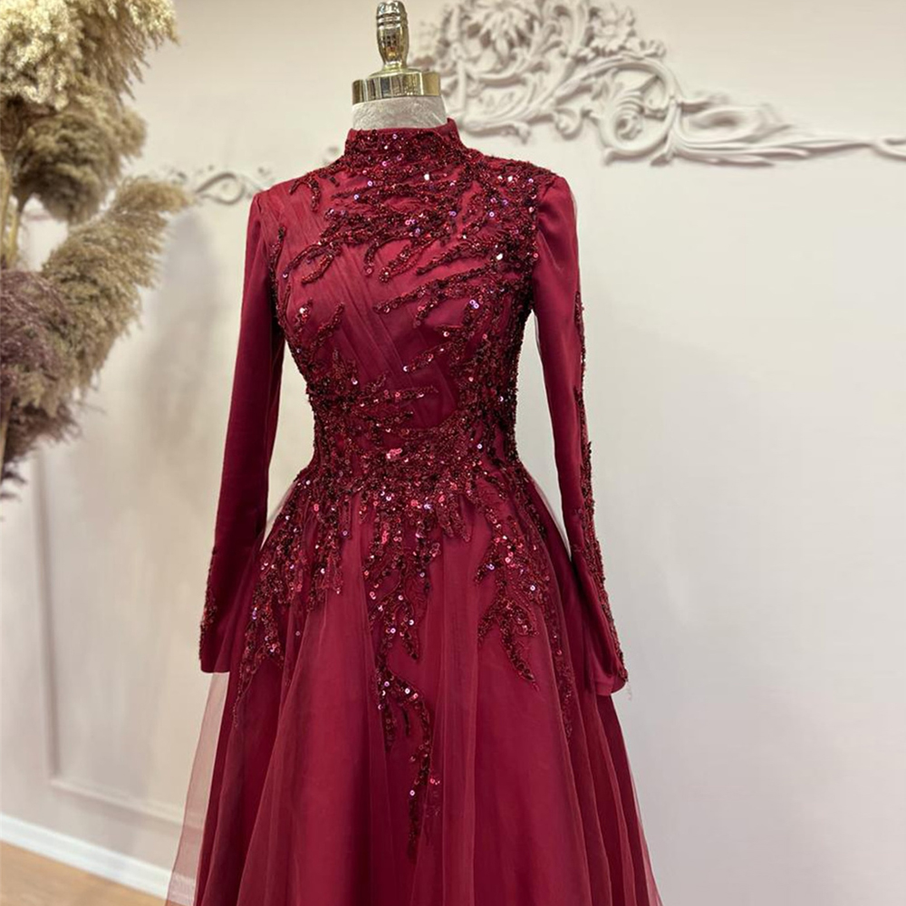 Beads Ankle Length A Line Prom - Women Formal Wear Dubai บทวิจารณ์และราคา