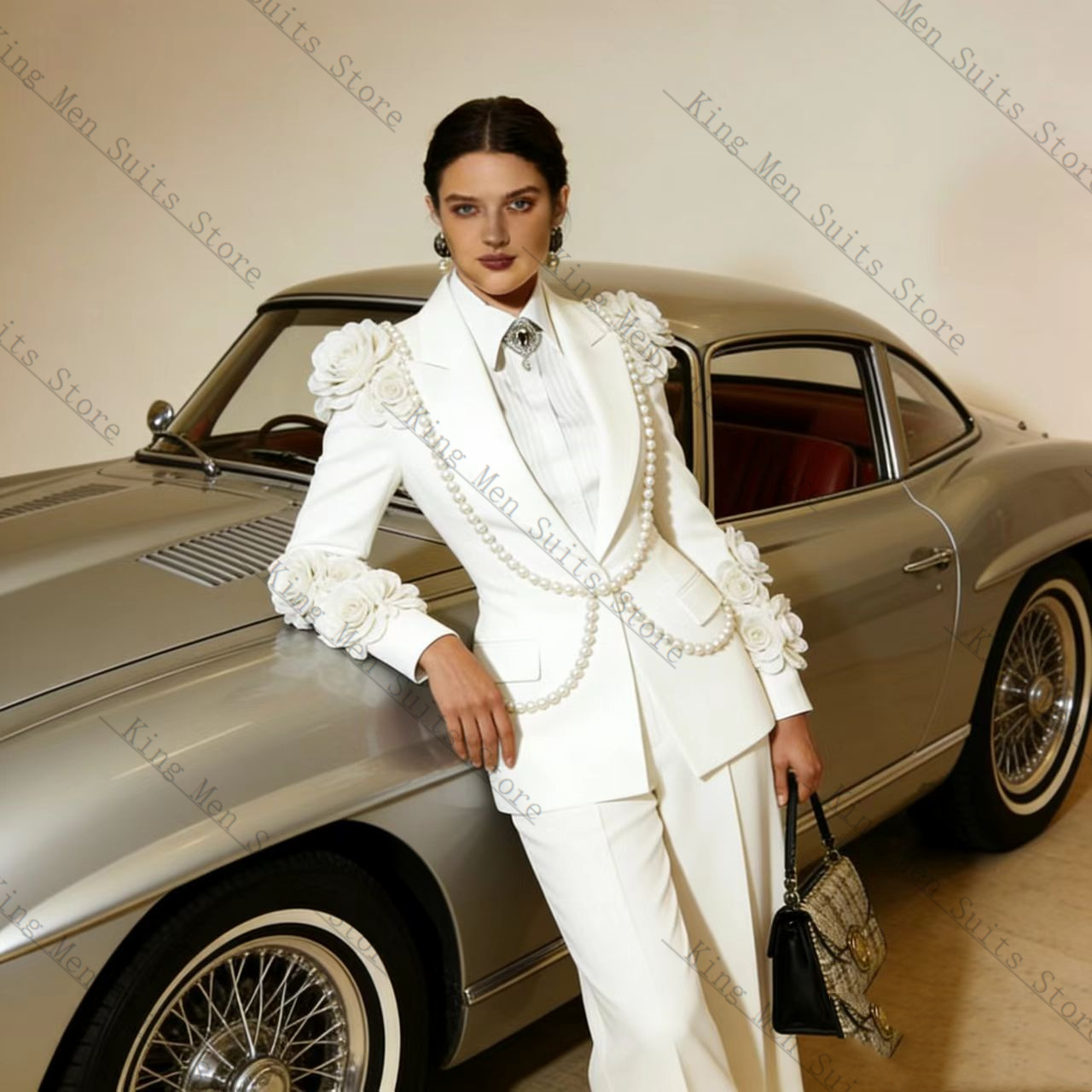 Luxury White Women Suit Set 2  - Women Luxury Formal Wear บทวิจารณ์และราคา