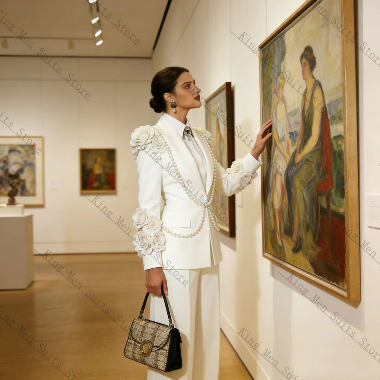 Luxury White Women Suit Set 2  - Women Luxury Formal Wear บทวิจารณ์และราคา