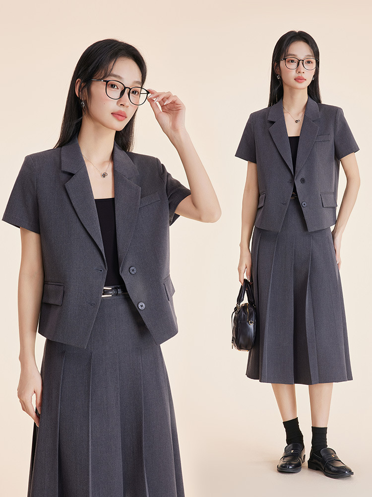 Gray women's suit set for autu - Women'S Formal Wear Petite บทวิจารณ์และราคา
