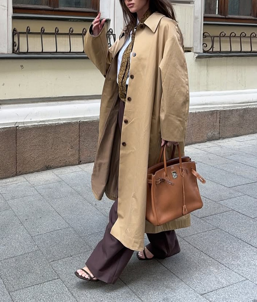 Women's Simple Long Trench Coa - Trench Coat Formal บทวิจารณ์และราคา