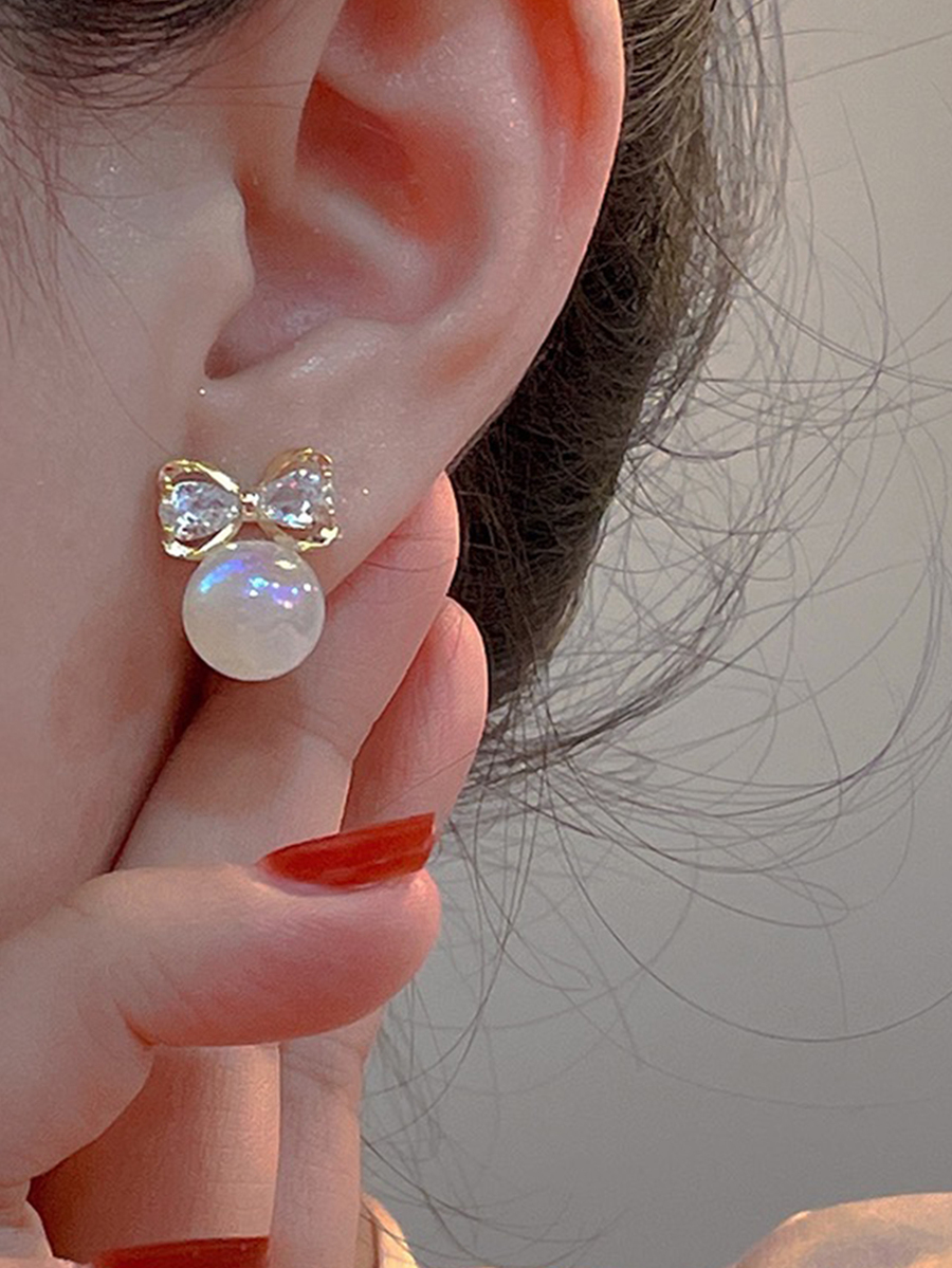 1pair Sweet & Elegant & Luxuri - Pearl Earring Stud บทวิจารณ์และราคา