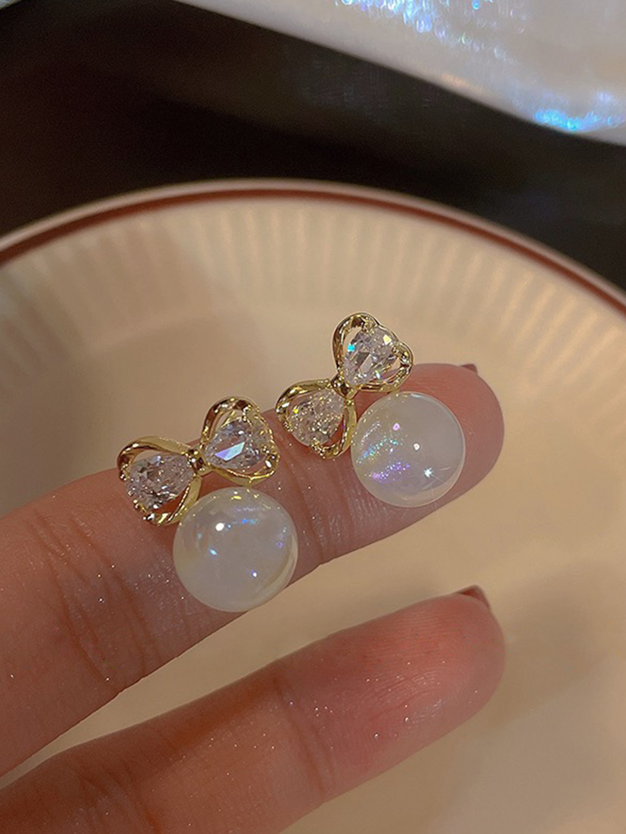 1pair Sweet & Elegant & Luxuri - Pearl Earring Stud บทวิจารณ์และราคา