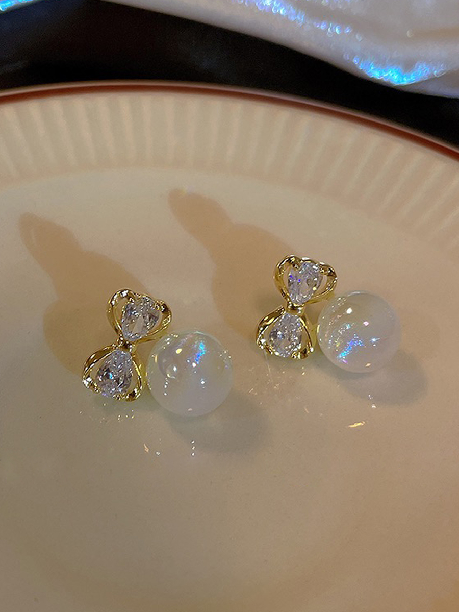 1pair Sweet & Elegant & Luxuri - Pearl Earring Stud บทวิจารณ์และราคา