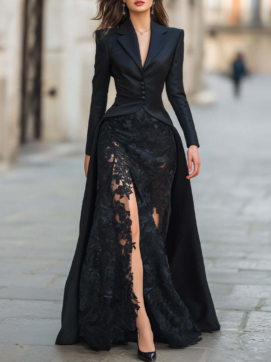 Women's Elegant Blazer Skirt T - Blazer Set Women Formal บทวิจารณ์และราคา