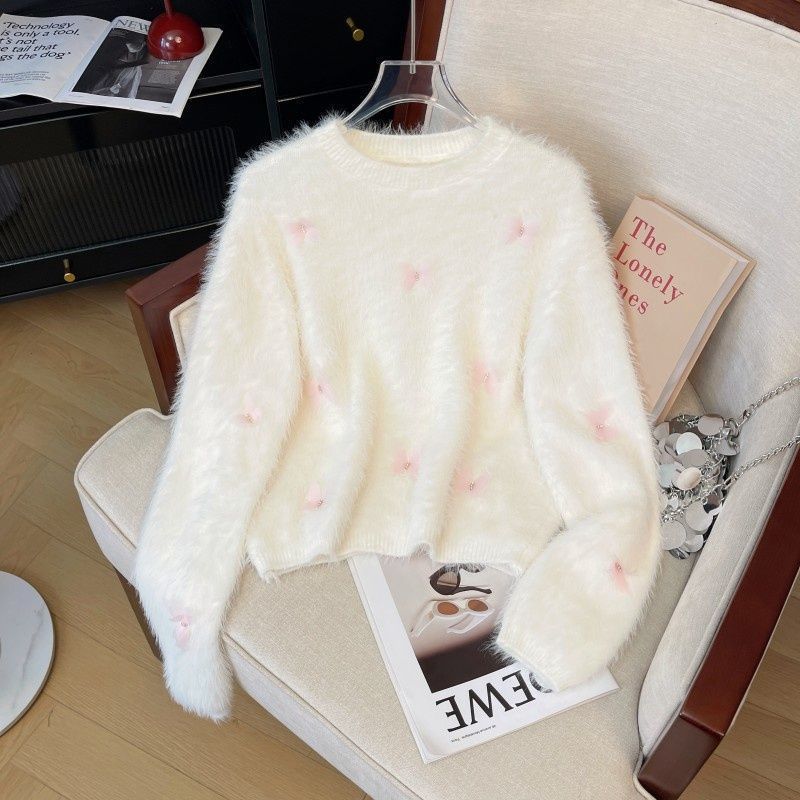 Korean Fashion Light Blue Knit - Cashmere Sweater Formal บทวิจารณ์และราคา