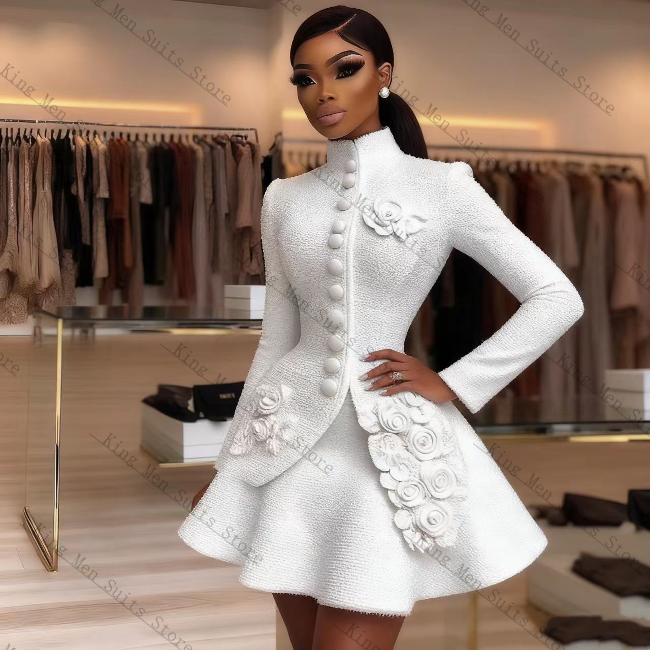 Luxury White Women Suit Set 2  - Women Luxury Formal Wear บทวิจารณ์และราคา
