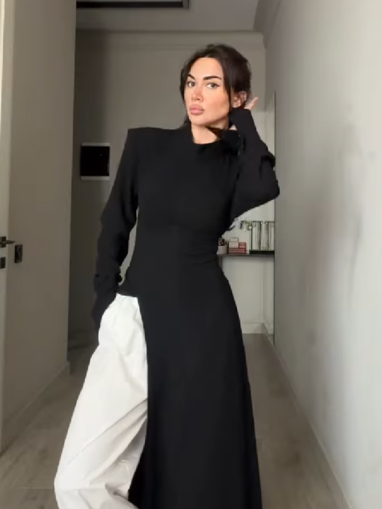 Women's Elegant High Neck Long - Women'S Office Formal Wear For Ladies บทวิจารณ์และราคา