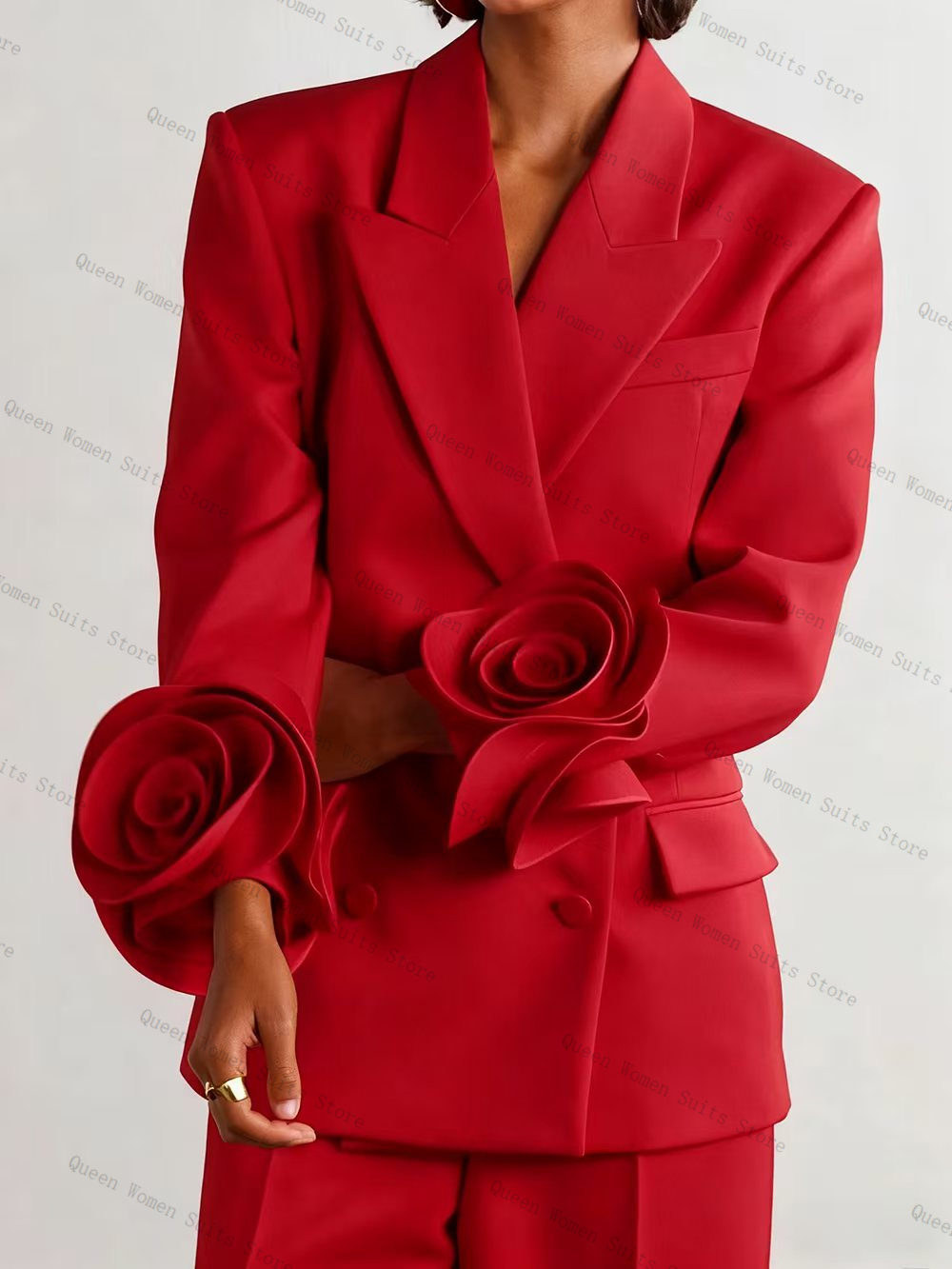 Luxury Red Women Suit Set 2 Pc - Women Luxury Formal Wear บทวิจารณ์และราคา