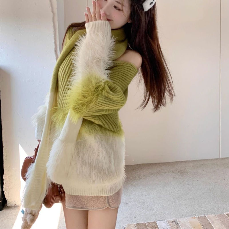 Women's Gradient V-Neck Sweate - Cashmere Sweater Formal บทวิจารณ์และราคา