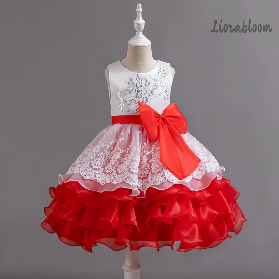 Girls' Dress With Large Bow Sl - Formal Wear Gowns For Women บทวิจารณ์และราคา