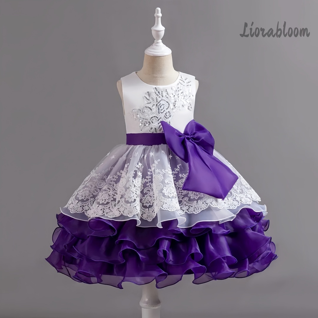 Girls' Dress With Large Bow Sl - Formal Wear Gowns For Women บทวิจารณ์และราคา