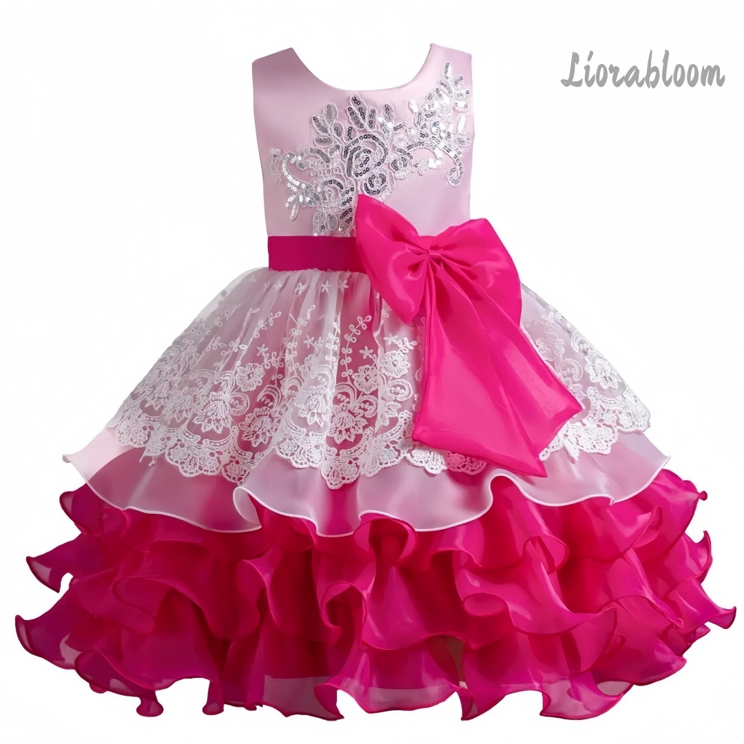 Girls' Dress With Large Bow Sl - Formal Wear Gowns For Women บทวิจารณ์และราคา