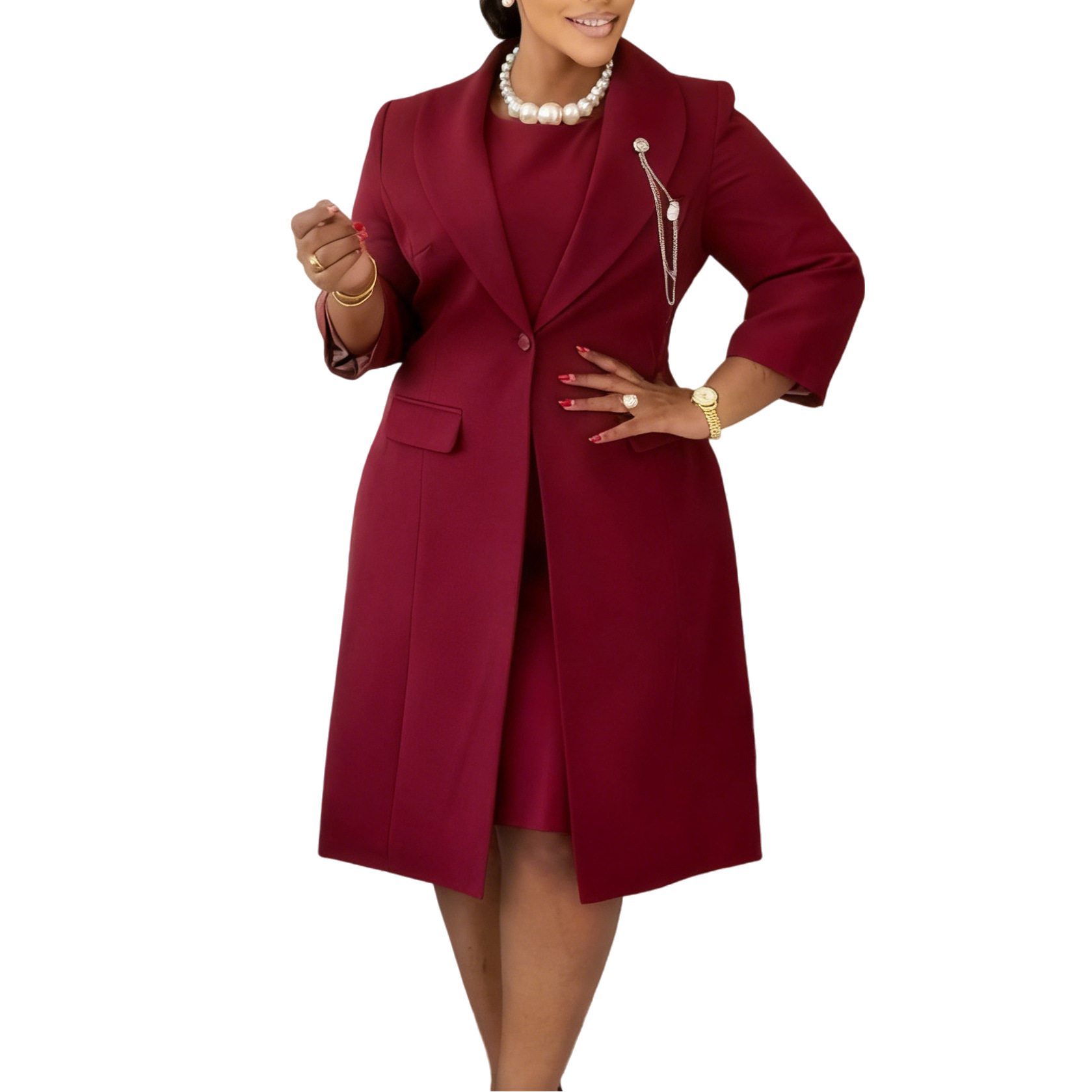 Office Ladies Elegant Two Piec - Women Formal Wear Dubai บทวิจารณ์และราคา