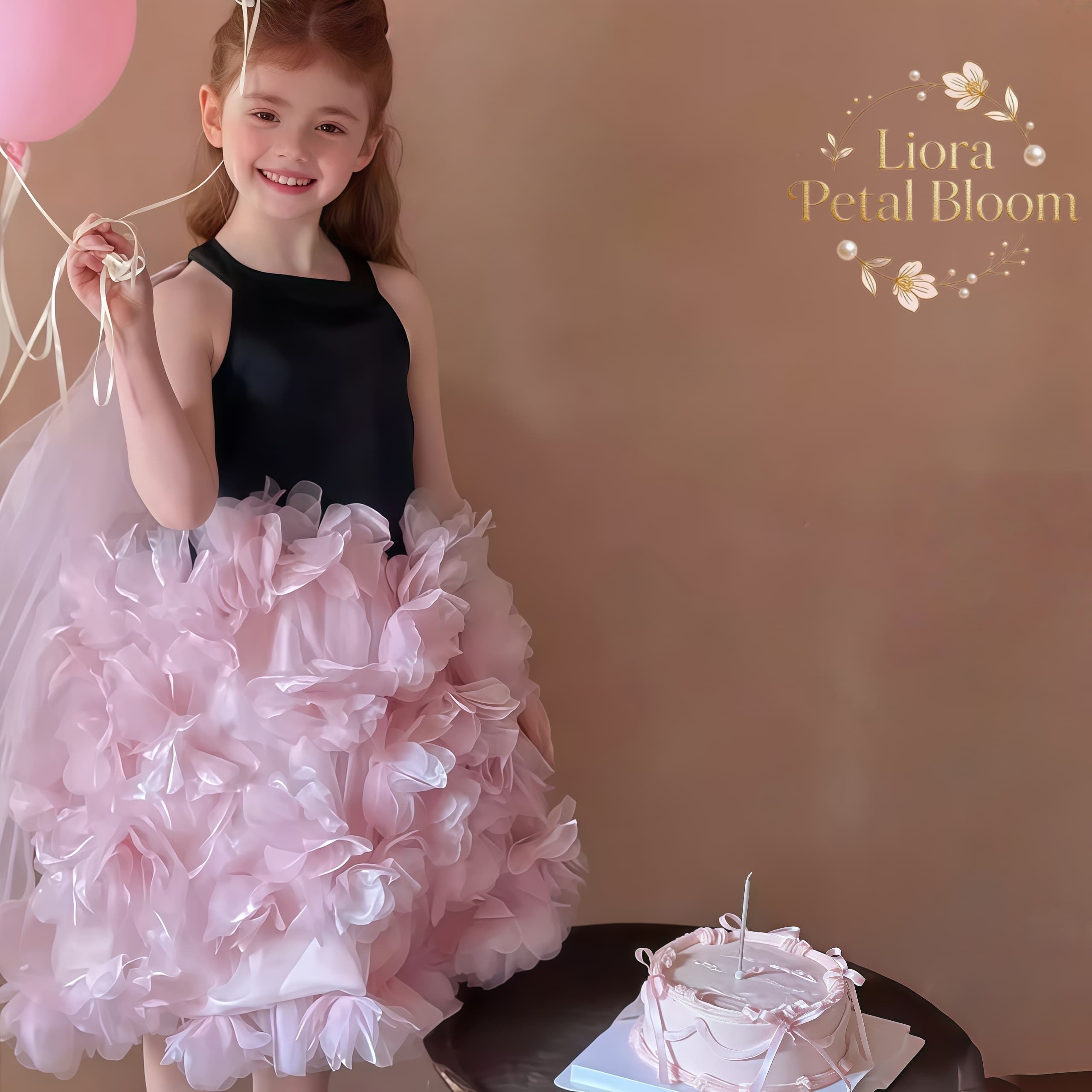 Girls' Black Floral Tulle Dres - Formal Wear Gowns For Women บทวิจารณ์และราคา