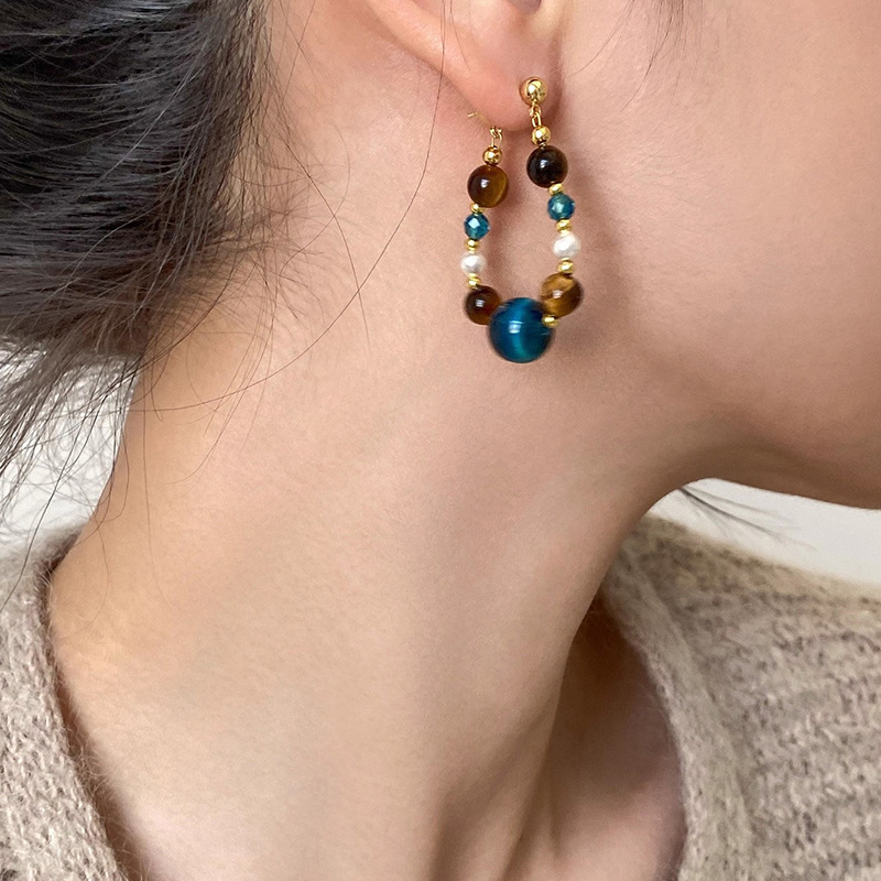 Vintage Drop Earrings & Studs  - Pearl Earring Stud บทวิจารณ์และราคา