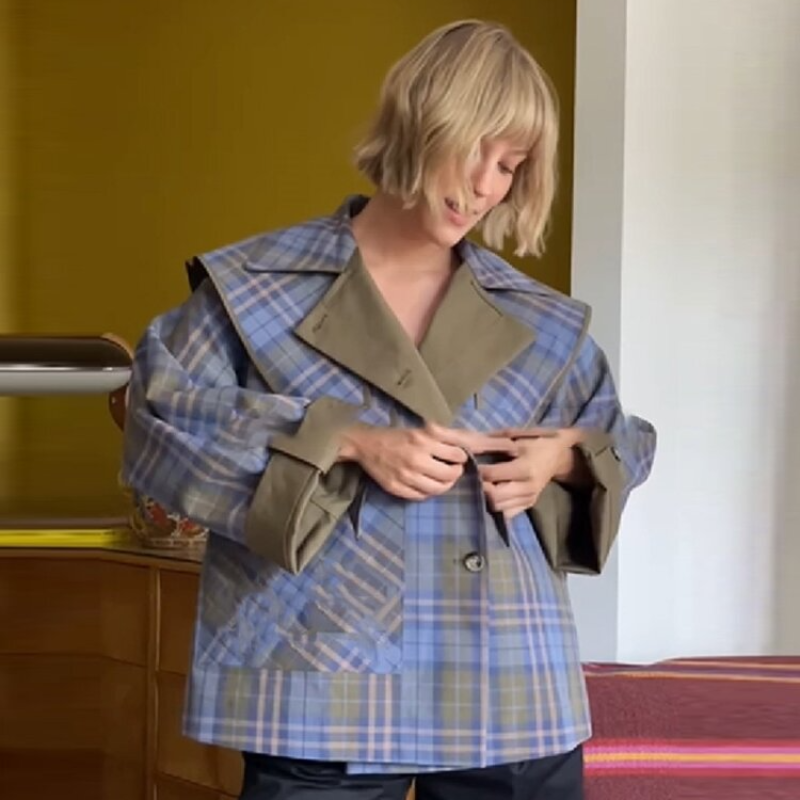 Stylish Double Sided Coat Wome - Trench Coat Formal บทวิจารณ์และราคา