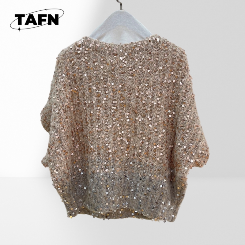 Flash T-shirt Trendy Sequins C - Cashmere Sweater Formal บทวิจารณ์และราคา