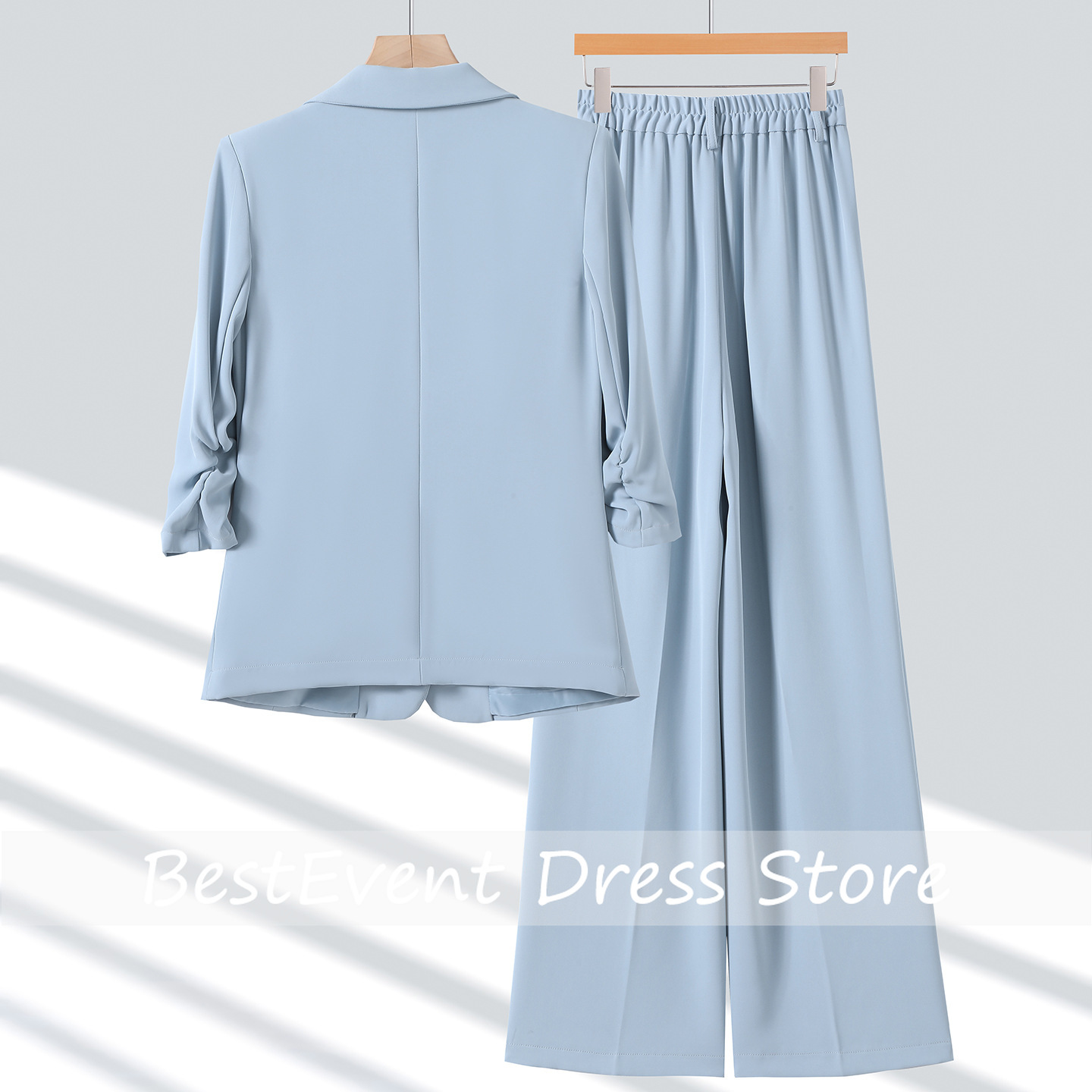 Light Blue Women's Suit Jacket - Blazer Set Women Formal บทวิจารณ์และราคา
