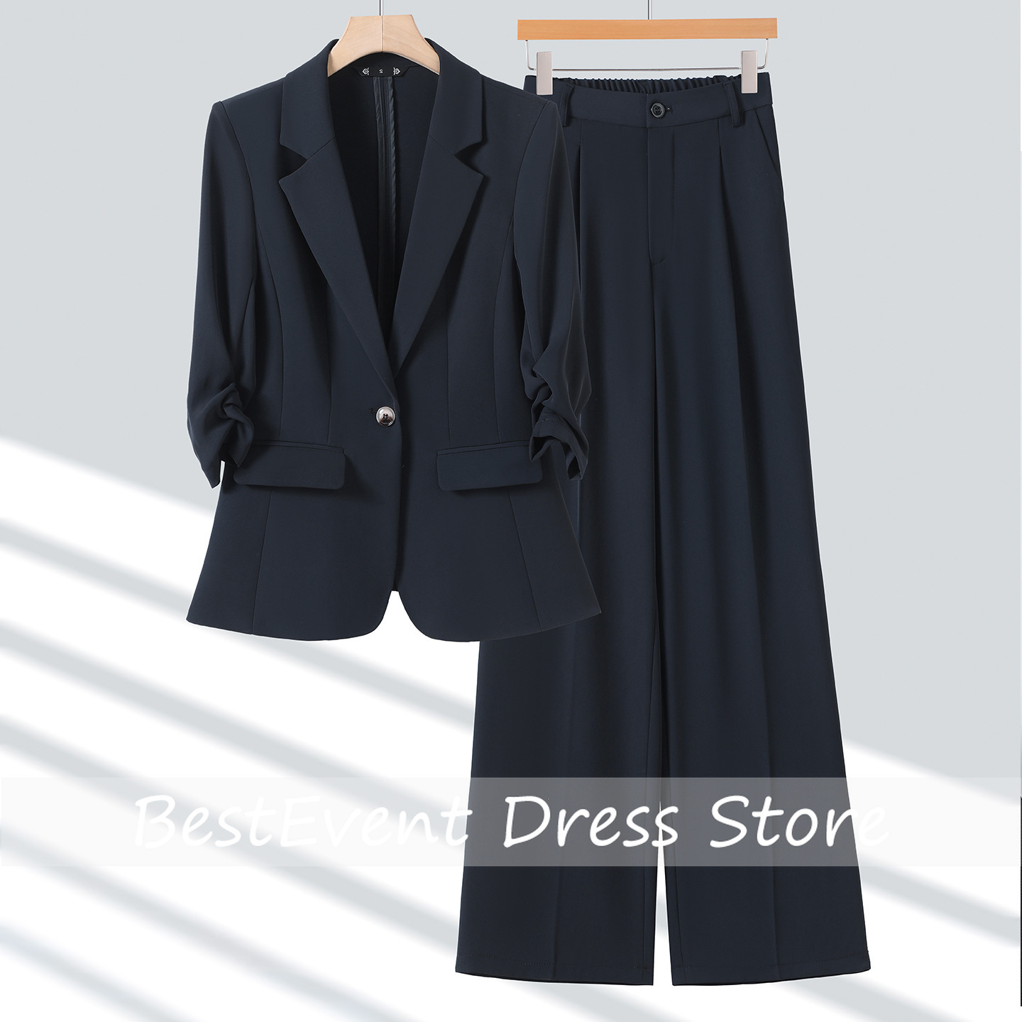 Light Blue Women's Suit Jacket - Blazer Set Women Formal บทวิจารณ์และราคา