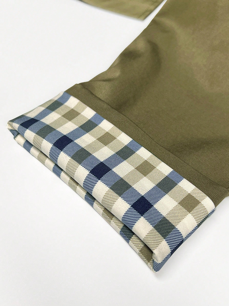 New In Plaid Lining Solid Tren - Trench Coat Formal บทวิจารณ์และราคา