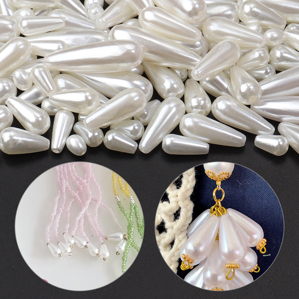 30-500pcs/lot Biege Waterdrop  - Pearl Earring Stud บทวิจารณ์และราคา