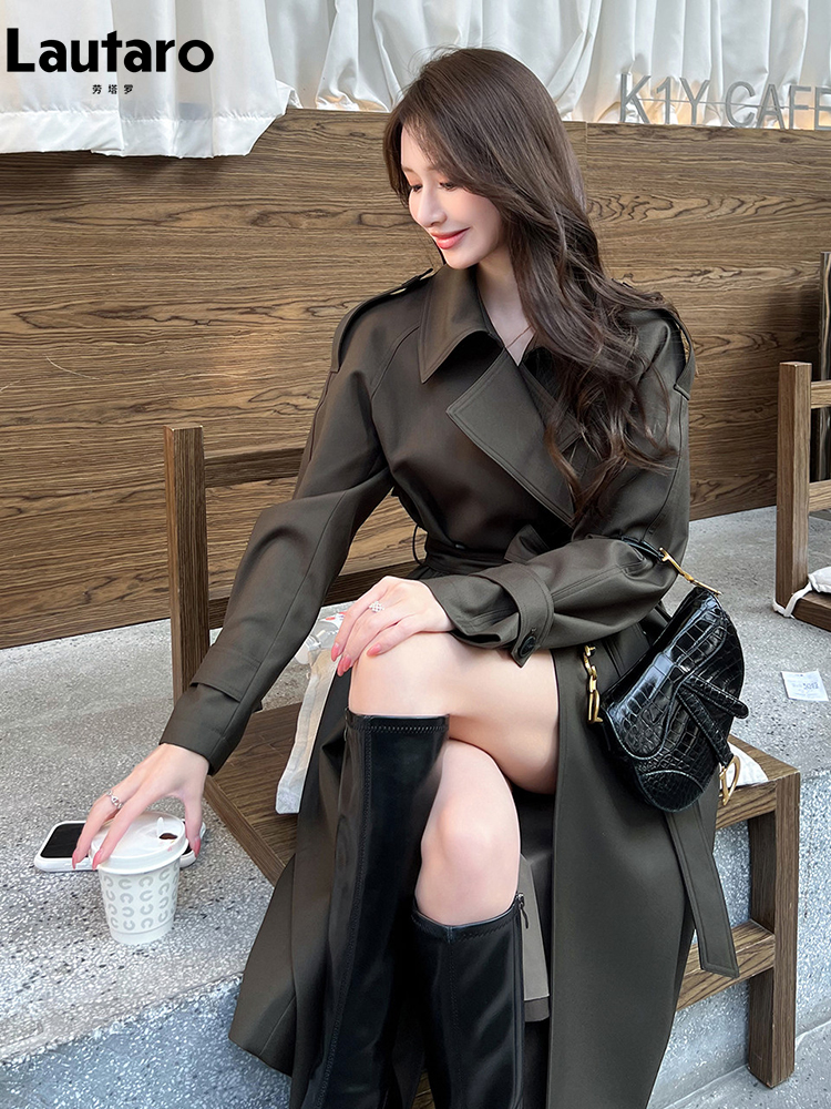 Lautaro Spring Autumn Long Tre - Trench Coat Formal บทวิจารณ์และราคา