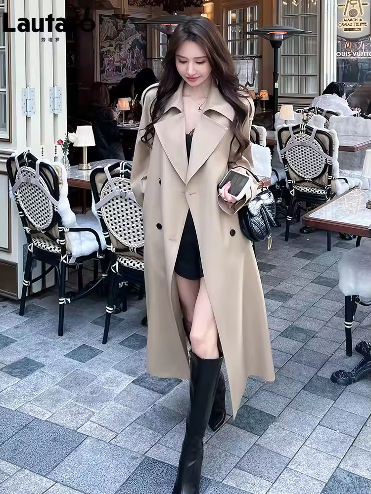 Lautaro Spring Autumn Long Tre - Trench Coat Formal บทวิจารณ์และราคา