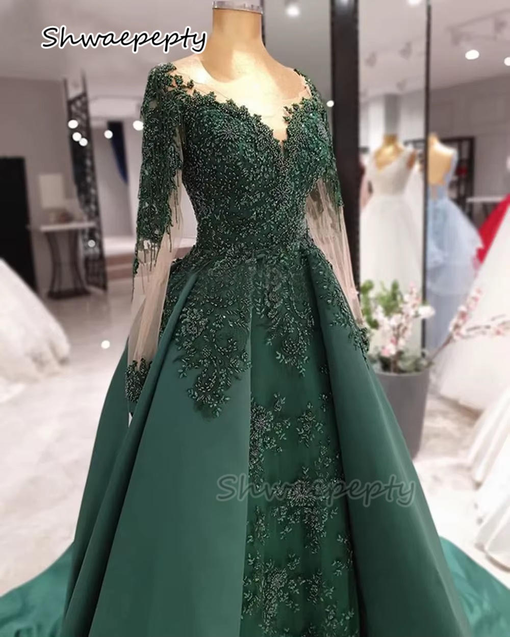 Elegant Hunter Green Evening D - Women Formal Wear Dubai บทวิจารณ์และราคา
