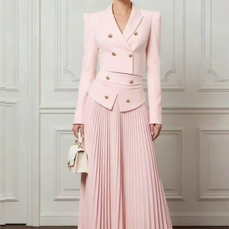 Elegant Temperament 2-Piece Se - Blazer Set Women Formal บทวิจารณ์และราคา