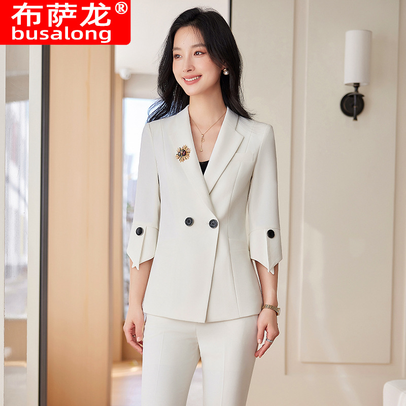 Spring Summer New Yellow Suit  - Women'S Office Formal Wear For Ladies บทวิจารณ์และราคา