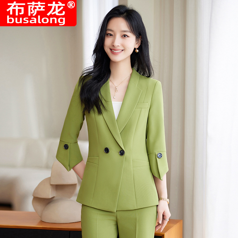 Spring Summer New Yellow Suit  - Women'S Office Formal Wear For Ladies บทวิจารณ์และราคา
