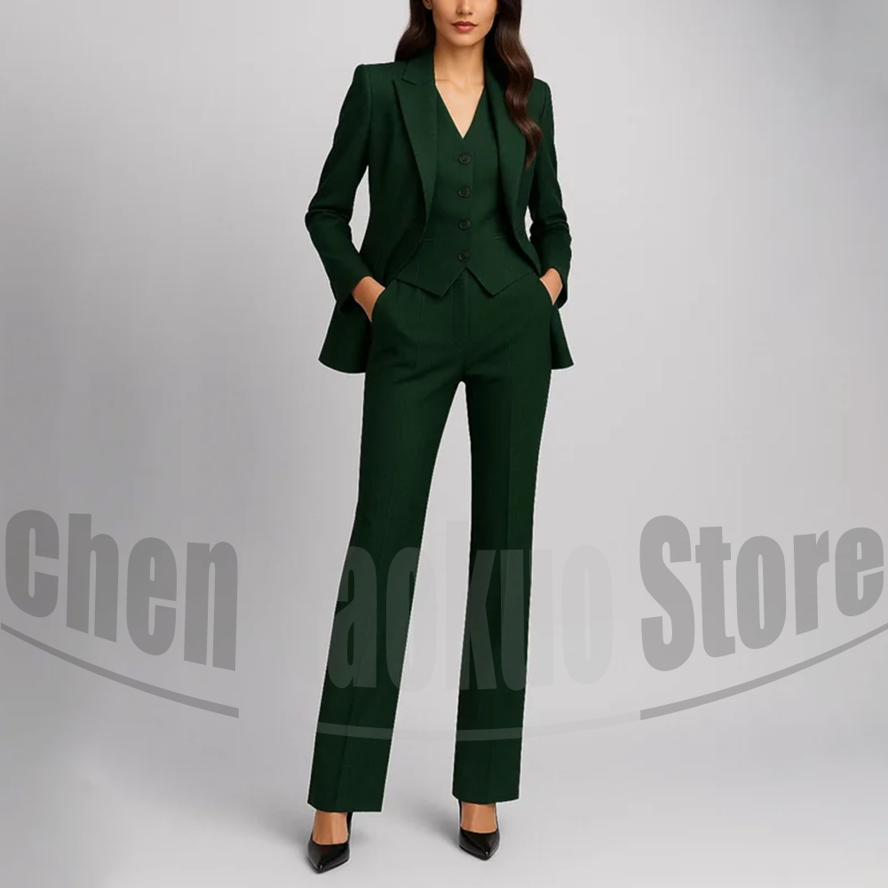 Women's Three Piece Suit Set F - Women Formal Wear Shirt And Pant บทวิจารณ์และราคา