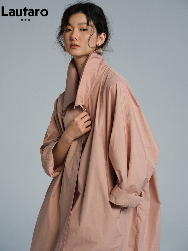 Lautaro Spring Autumn Long Ove - Trench Coat Formal บทวิจารณ์และราคา